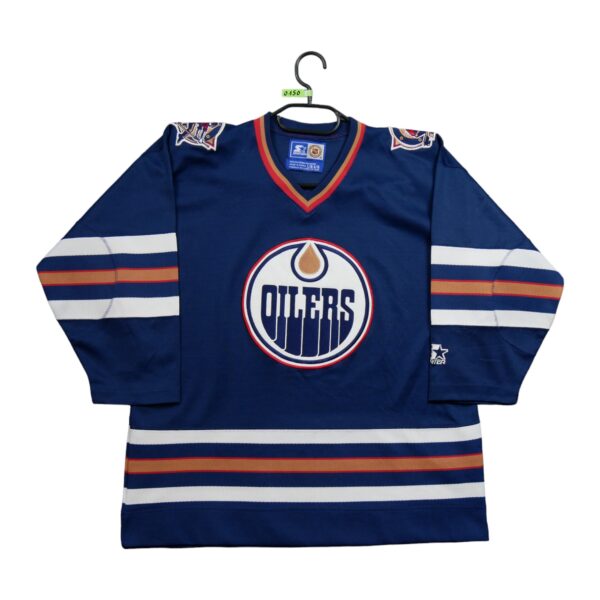 Maillot manches longues enfant marine Starter Equipe Oilers dEdmonton QWE0150