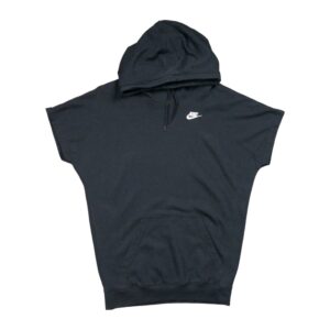 Sweat a capuche homme manches courtes noir Nike Col Montant QWE3168