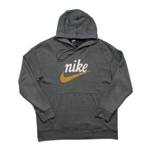 Sweat a capuche homme manches longues gris Nike Motif imprime Col Rond QWE3482