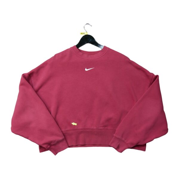 Sweat femme manches longues rouge Nike Col Rond QWE1266
