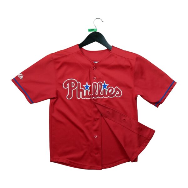 Maillot manches courtes enfant rouge Majestic Equipe Phillies de Philadelphie QWE0113