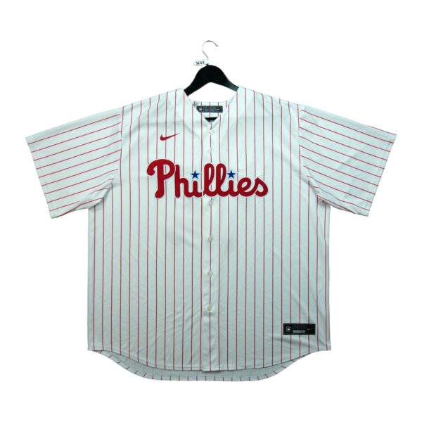 Maillot manches courtes homme blanc Nike Equipe Phillies de Philadelphie QWE3666