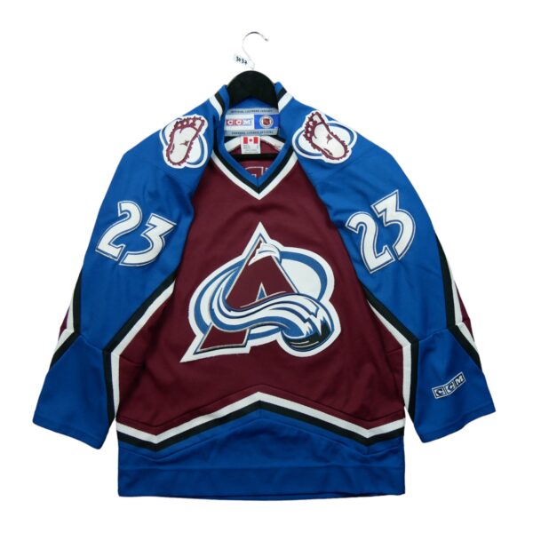 Maillot manches longues homme bordeaux CCM Equipe Avalanche du Colorado QWE3737