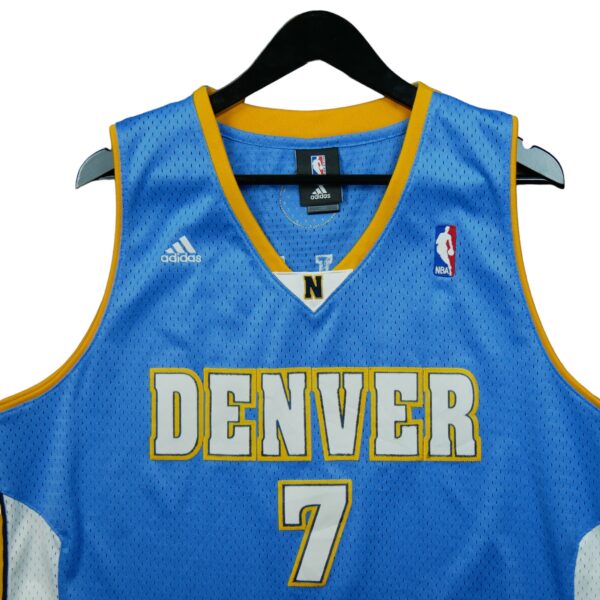 Maillot sans manches homme bleu Adidas Equipe Nuggets de Denver QWE3454