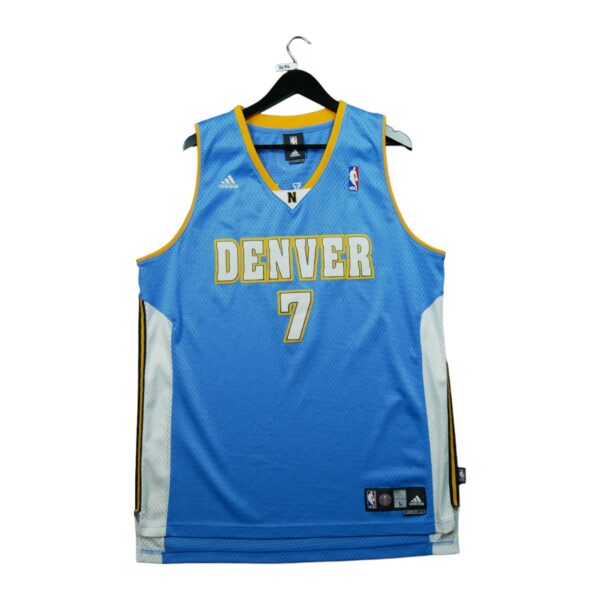 Maillot sans manches homme bleu Adidas Equipe Nuggets de Denver QWE3454