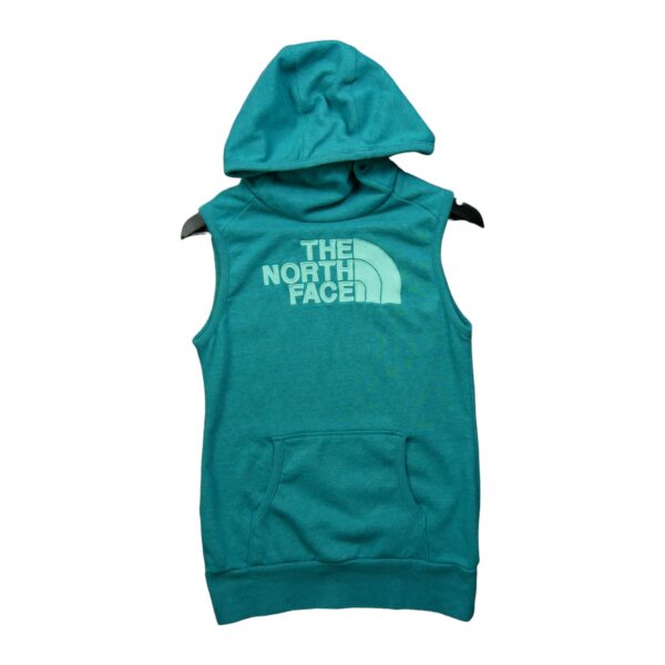 Sweat a capuche femme sans manches turquoise The North Face Motif imprime Col Montant QWE3419