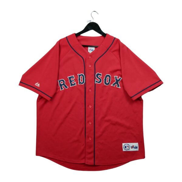 Maillot manches courtes homme rouge Majestic Equipe Red Sox de Boston QWE3799