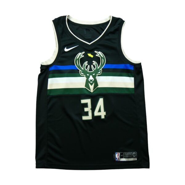 Maillot sans manches homme noir Nike Equipe Bucks de Milwaukee QWE0038