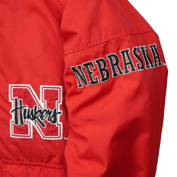 Parka homme manches longues rouge NCAA Col Montant Equipe Nebraska QWE0578