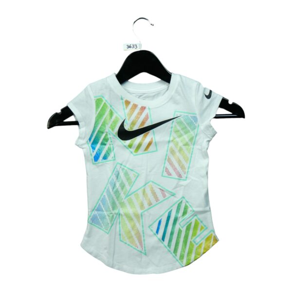 T shirt manches courtes enfant blanc Nike Motif imprime Col Rond QWE3633
