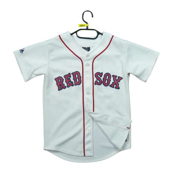 Maillot manches courtes enfant blanc Majestic Equipe Red Sox de Boston QWE1504