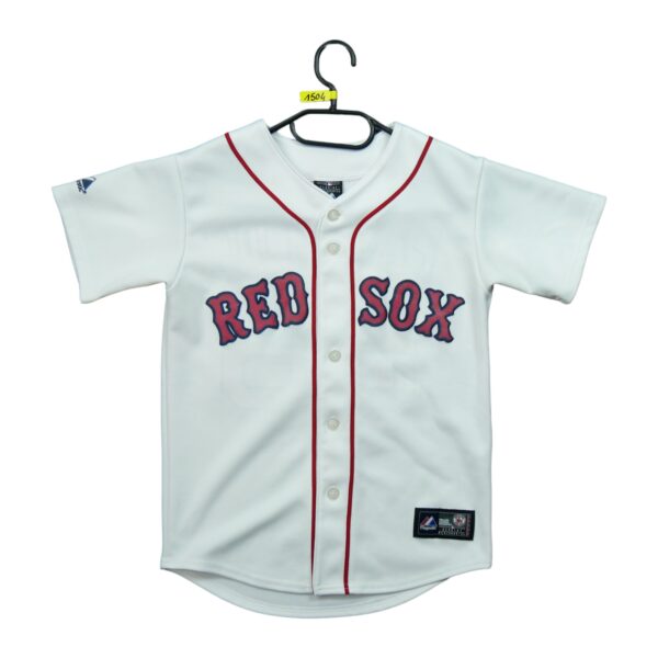 Maillot manches courtes enfant blanc Majestic Equipe Red Sox de Boston QWE1504