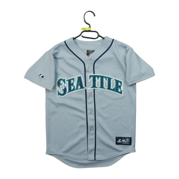 Maillot manches courtes enfant gris Majestic Equipe Mariners de Seattle QWE1641