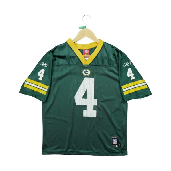 Maillot manches courtes enfant vert Reebok Equipe Green Bay Packers 4 Brett Favre QWE0173