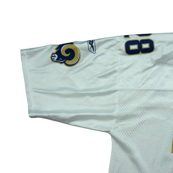 Maillot manches courtes homme blanc Reebok Equipe Los Angeles Rams 28 Marshall Faulk QWE3717