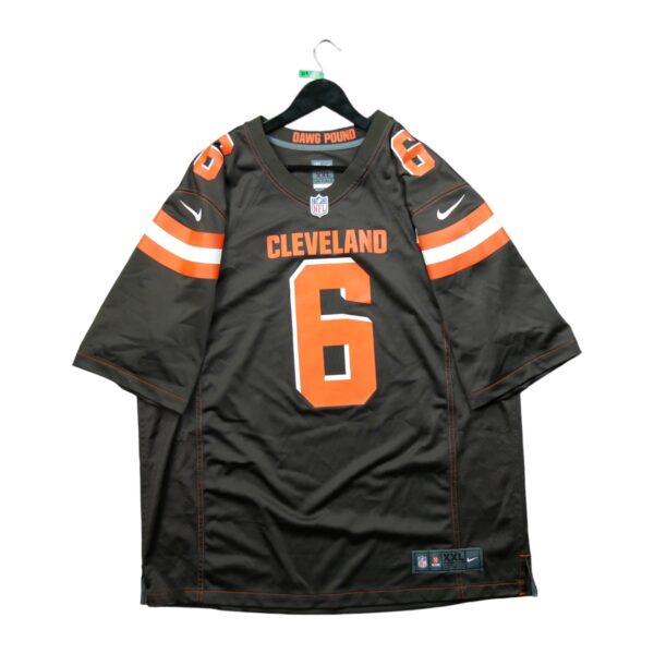 Maillot manches courtes homme marron Nike Equipe Cleveland Browns 6 Baker Mayfield QWE0388