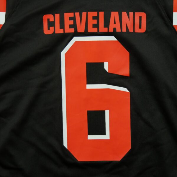 Maillot manches courtes homme marron Nike Equipe Cleveland Browns 6 Baker Mayfield QWE0388