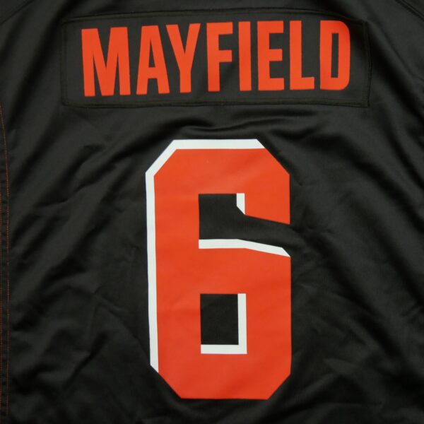 Maillot manches courtes homme marron Nike Equipe Cleveland Browns 6 Baker Mayfield QWE0388