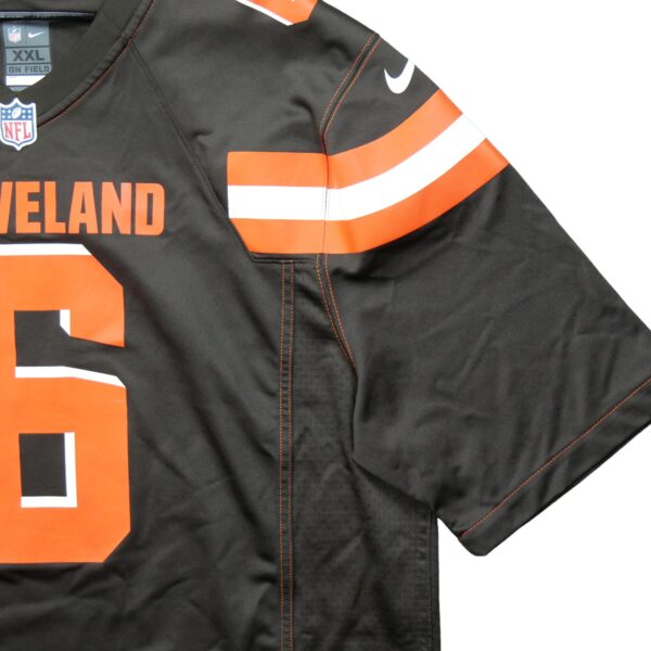 Maillot manches courtes homme marron Nike Equipe Cleveland Browns 6 Baker Mayfield QWE0388