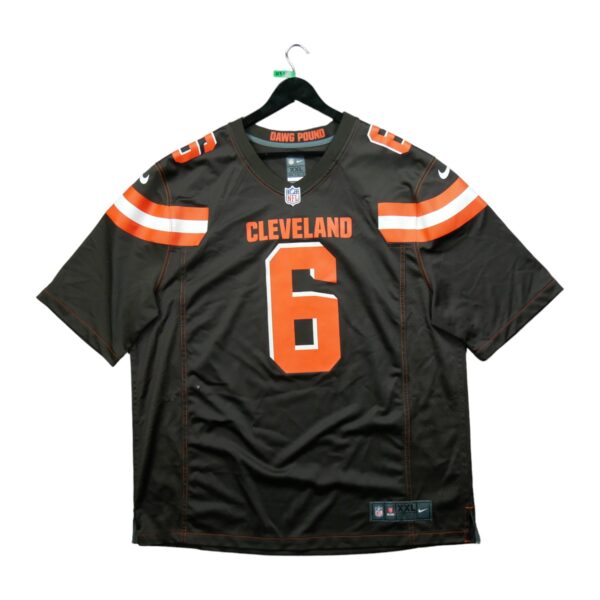 Maillot manches courtes homme marron Nike Equipe Cleveland Browns 6 Baker Mayfield QWE0388