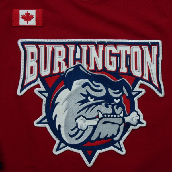 Maillot manches longues homme rouge NHL Alliance Hockey Burlington Bulldogs 9 Ki QWE0185