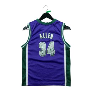 Maillot sans manches enfant violet Nike Equipe Bucks de Milwaukee 34 Ray Allen QWE0534