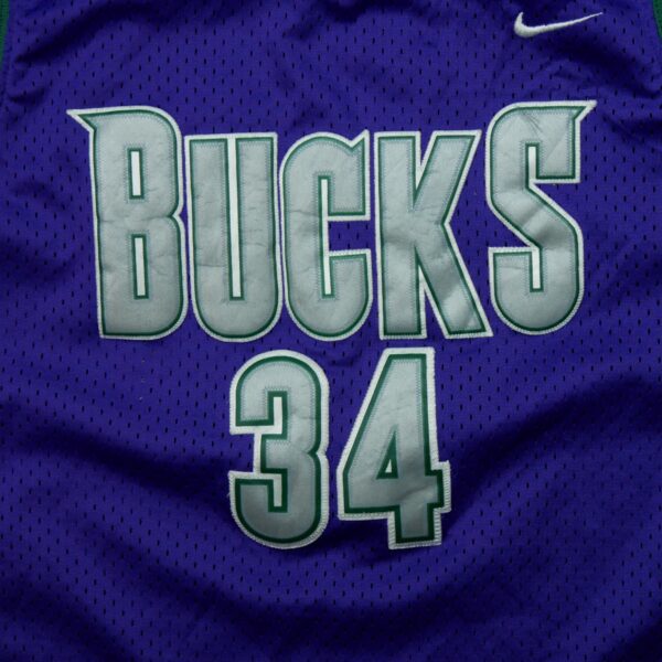 Maillot sans manches enfant violet Nike Equipe Bucks de Milwaukee 34 Ray Allen QWE0534