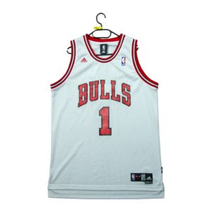 Maillot sans manches homme blanc Adidas Equipe Bulls de Chicago QWE1249