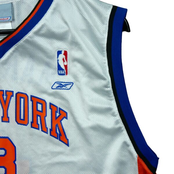 Maillot sans manches homme blanc Reebok Equipe Knicks de New York QWE3793