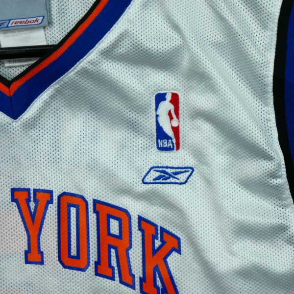 Maillot sans manches homme blanc Reebok Equipe Knicks de New York QWE3793