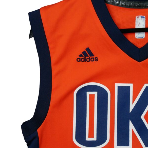 Maillot sans manches homme orange Adidas Equipe Thunder dOklahoma City 0 Russell Westbrook QWE3080