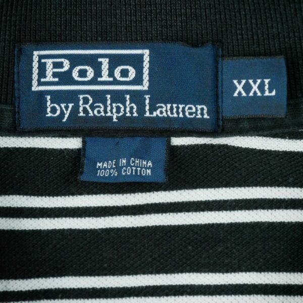 Polo manches courtes homme noir Polo Ralph Lauren Motif a rayures Col Polo QWE0429