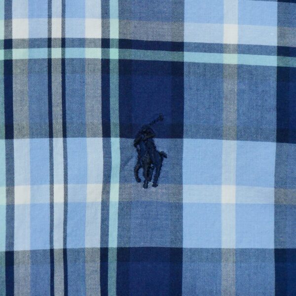 Chemise classiques enfant manches longues bleu Polo Ralph Lauren Motif a carreaux QWE0337