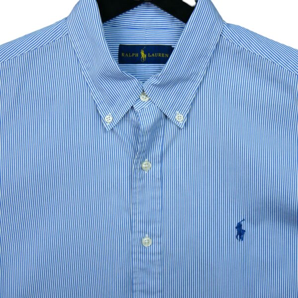 Chemise classiques homme manches longues bleu clair Polo Ralph Lauren Motif a rayures QWE3051