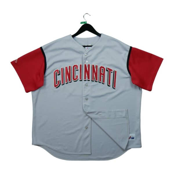 Maillot manches courtes homme gris Majestic Equipe Reds de Cincinnati QWE0290