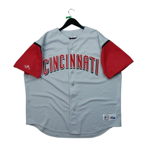 Maillot manches courtes homme gris Majestic Equipe Reds de Cincinnati QWE0290