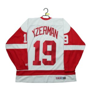 Maillot manches longues homme blanc NHL Equipe Red Wings de Detroit QWE1094