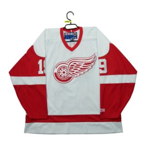 Maillot manches longues homme blanc NHL Equipe Red Wings de Detroit QWE1094