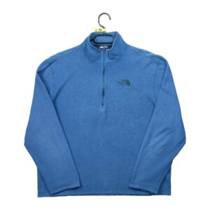 Pull polaires homme manches longues bleu The North Face Col Montant QWE1628