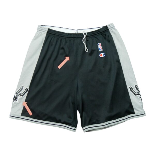 Short de Sport homme noir Champion Equipe Spurs de San Antonio QWE2257