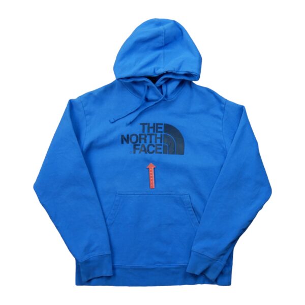 Sweat a capuche homme manches longues bleu The North Face Motif imprime Col Rond QWE1120