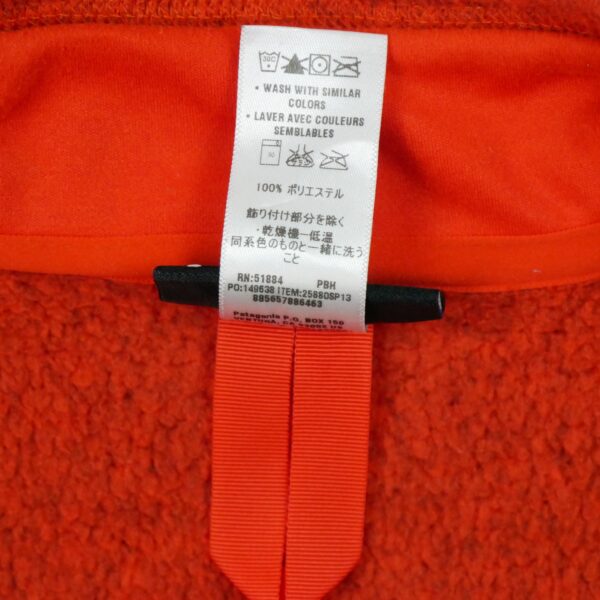 Veste polaires homme sans manches orange Patagonia Motif chine Col Montant QWE3112