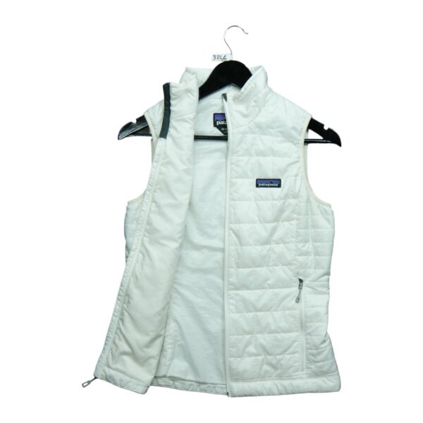 Doudoune femme sans manches blanc Patagonia Col Montant QWE3846