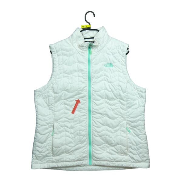 Doudoune femme sans manches blanc The North Face Col Montant QWE1064