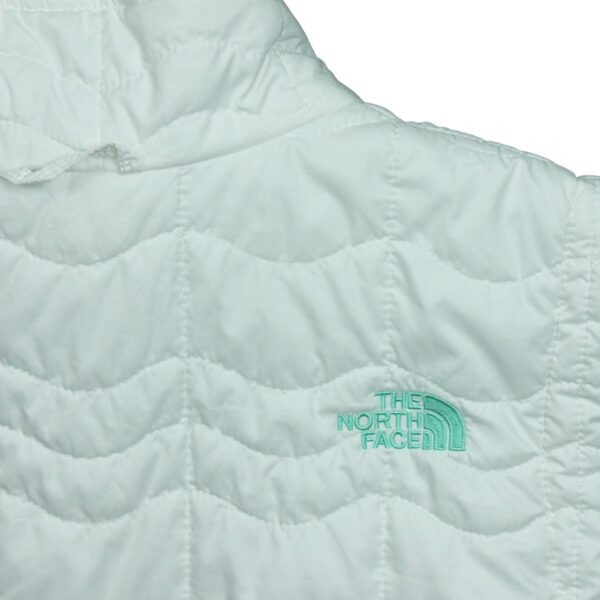 Doudoune femme sans manches blanc The North Face Col Montant QWE1064