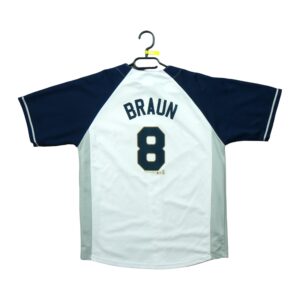 Maillot manches courtes enfant blanc MLB Equipe Brewers de Milwaukee QWE1159