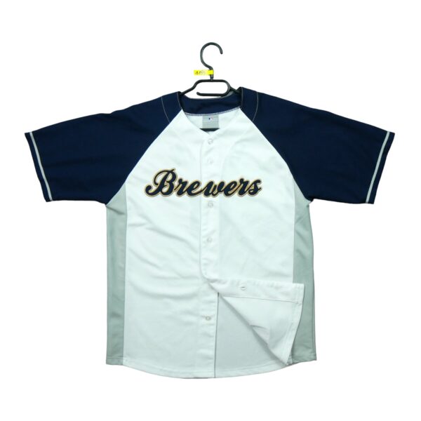 Maillot manches courtes enfant blanc MLB Equipe Brewers de Milwaukee QWE1159