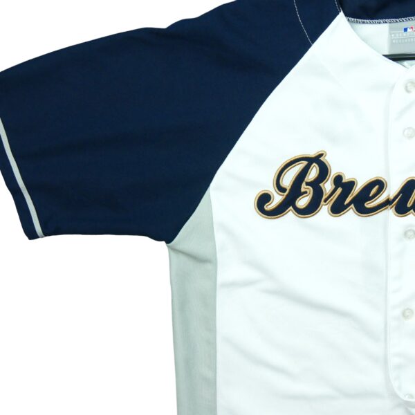 Maillot manches courtes enfant blanc MLB Equipe Brewers de Milwaukee QWE1159