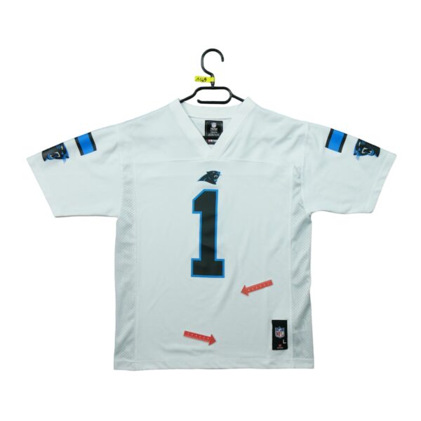 Maillot manches courtes enfant blanc NFL Team Apparel Equipe Carolina Panthers QWE1149