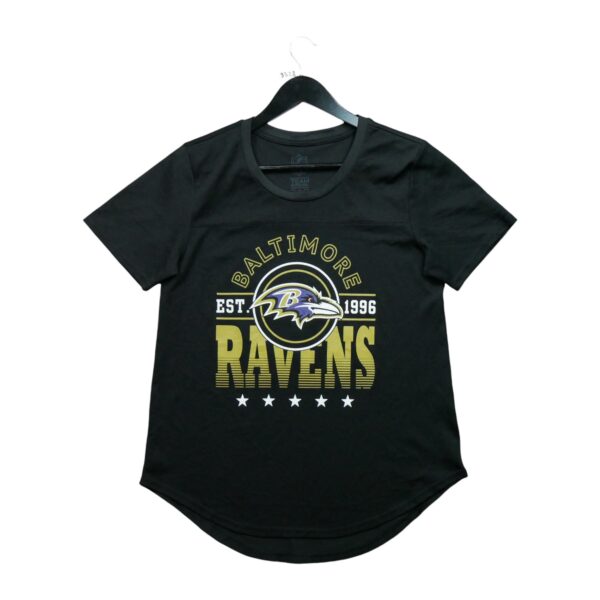 Maillot manches courtes femme noir NFL Team Apparel Equipe Baltimore Ravens QWE3322